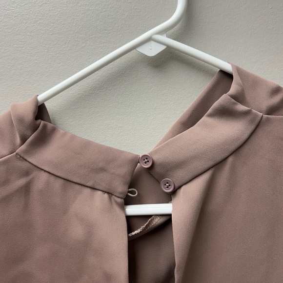 Babaton Drape Cowneck Mauve Blouse - Picture 3 of 4
